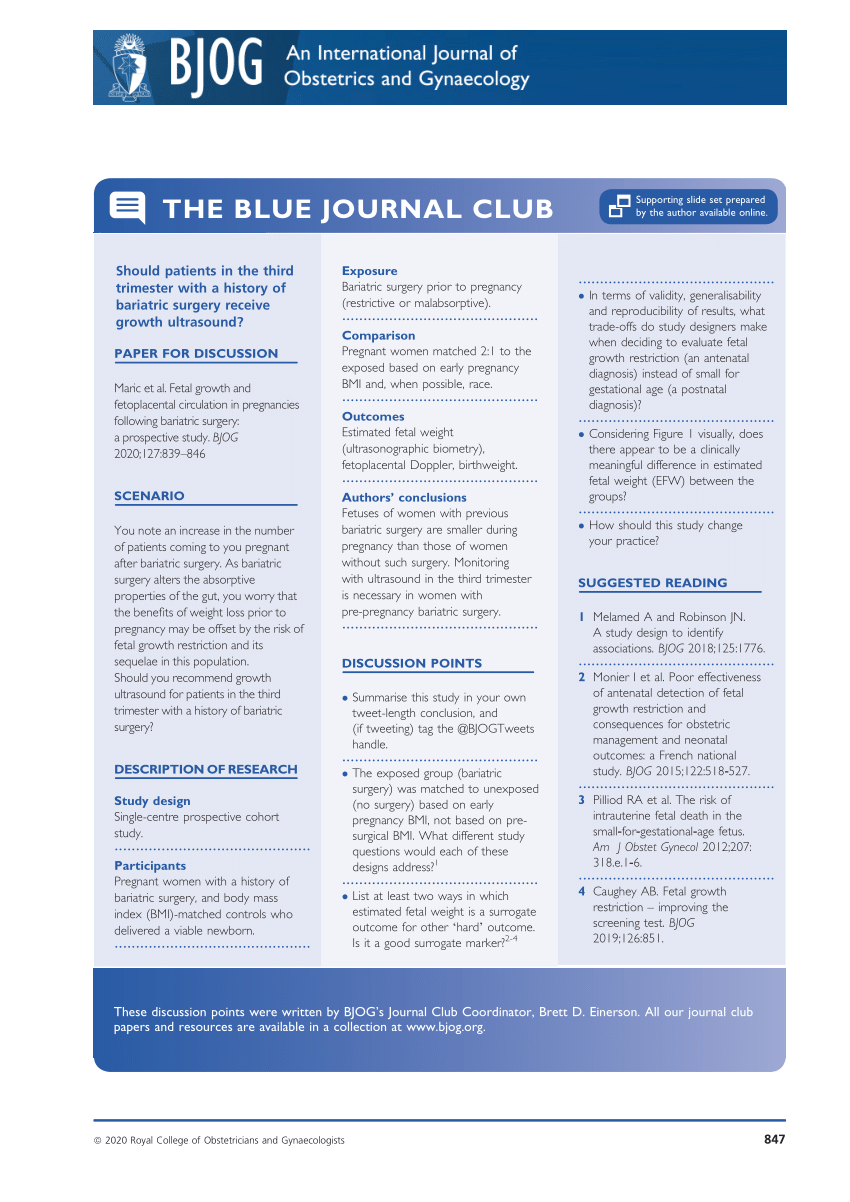BJOG Journal Club
