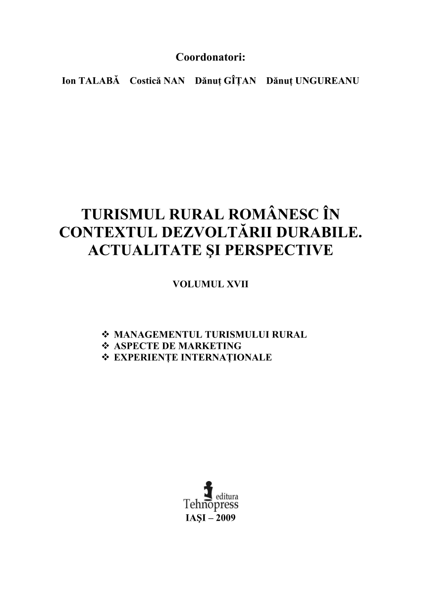 Pdf Zonarea PotenÅ£ialului Turistic Rural Din JudeÅ£ul BacÄƒu