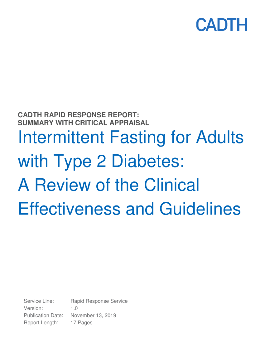 intermittent fasting and type 2 diabetes research