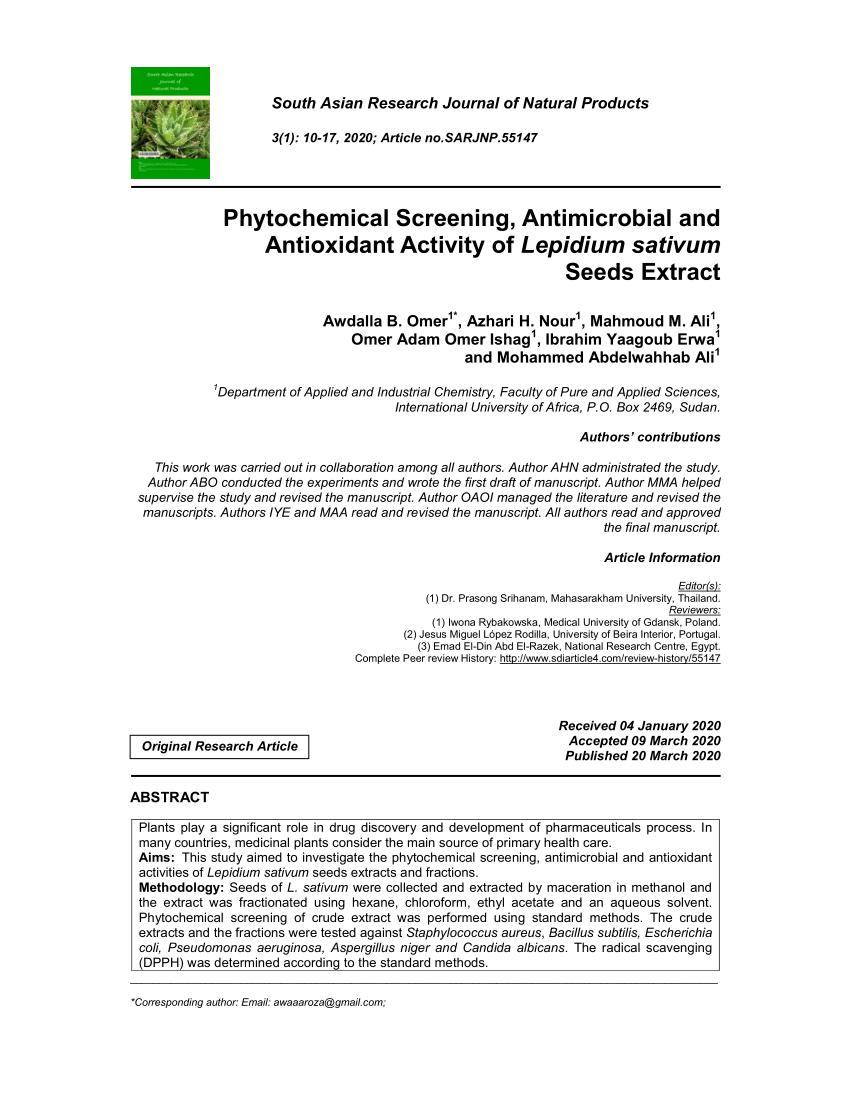 thesis on phytochemical analysis and antimicrobial activity