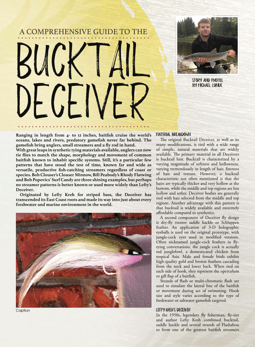 PDF) Comprehensive Guide to the Bucktail Deceiver