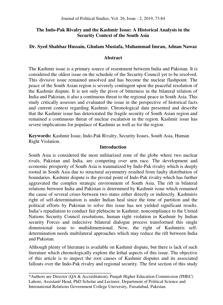 research paper on kashmir issue