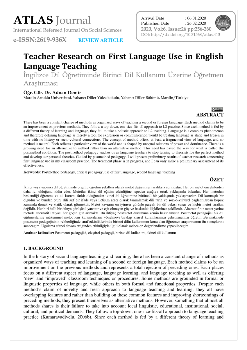 research articles on english language teaching