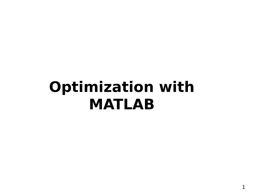 matlab optimization toolbox ubc
