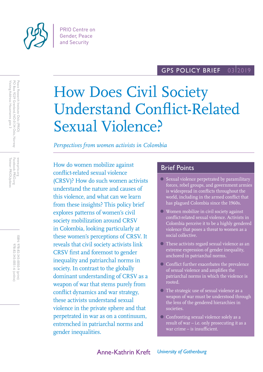 sexual violence in armed conflict from a realist perspective