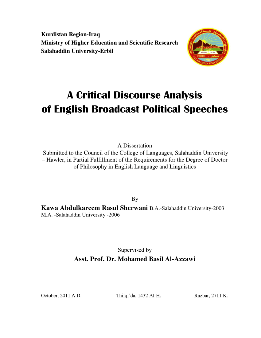 discourse analysis thesis pdf