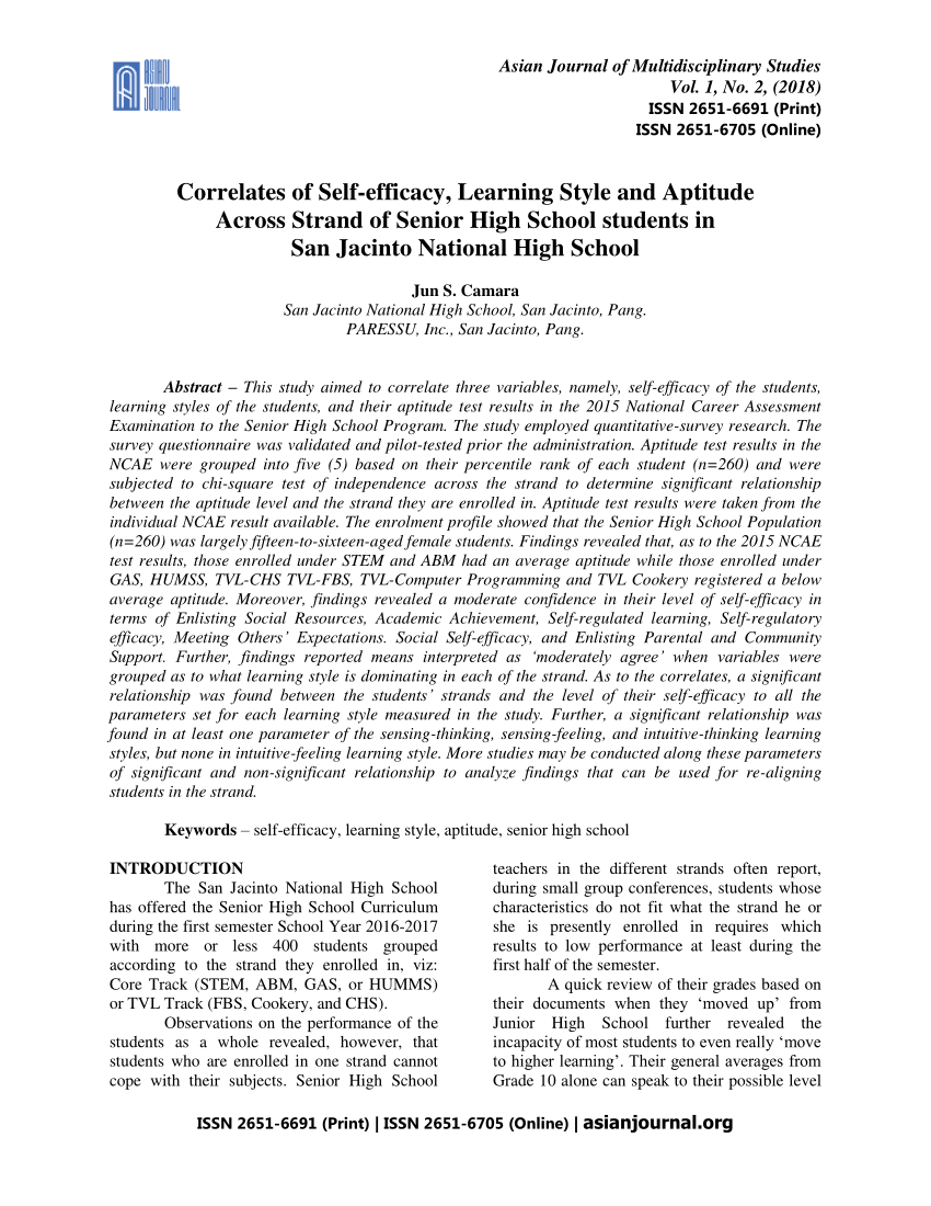 pdf-correlates-of-self-efficacy-learning-style-and-aptitude-across-strand-of-senior-high