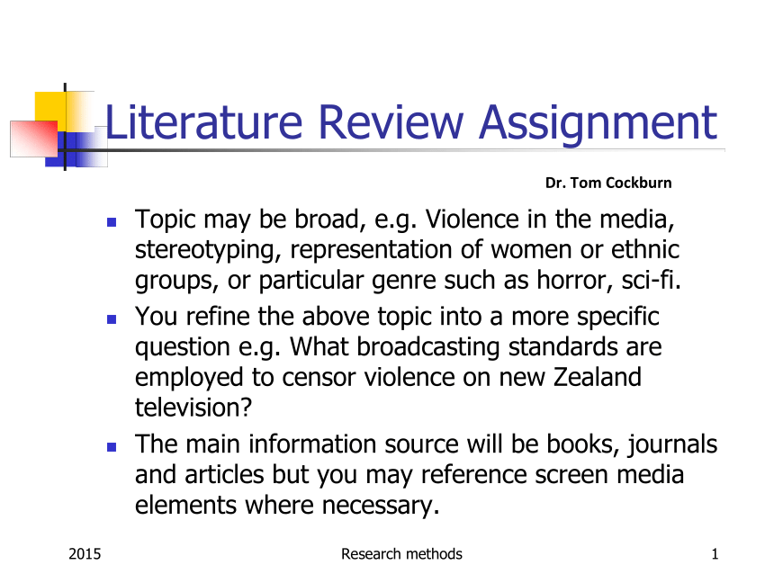 literature review assignment topics