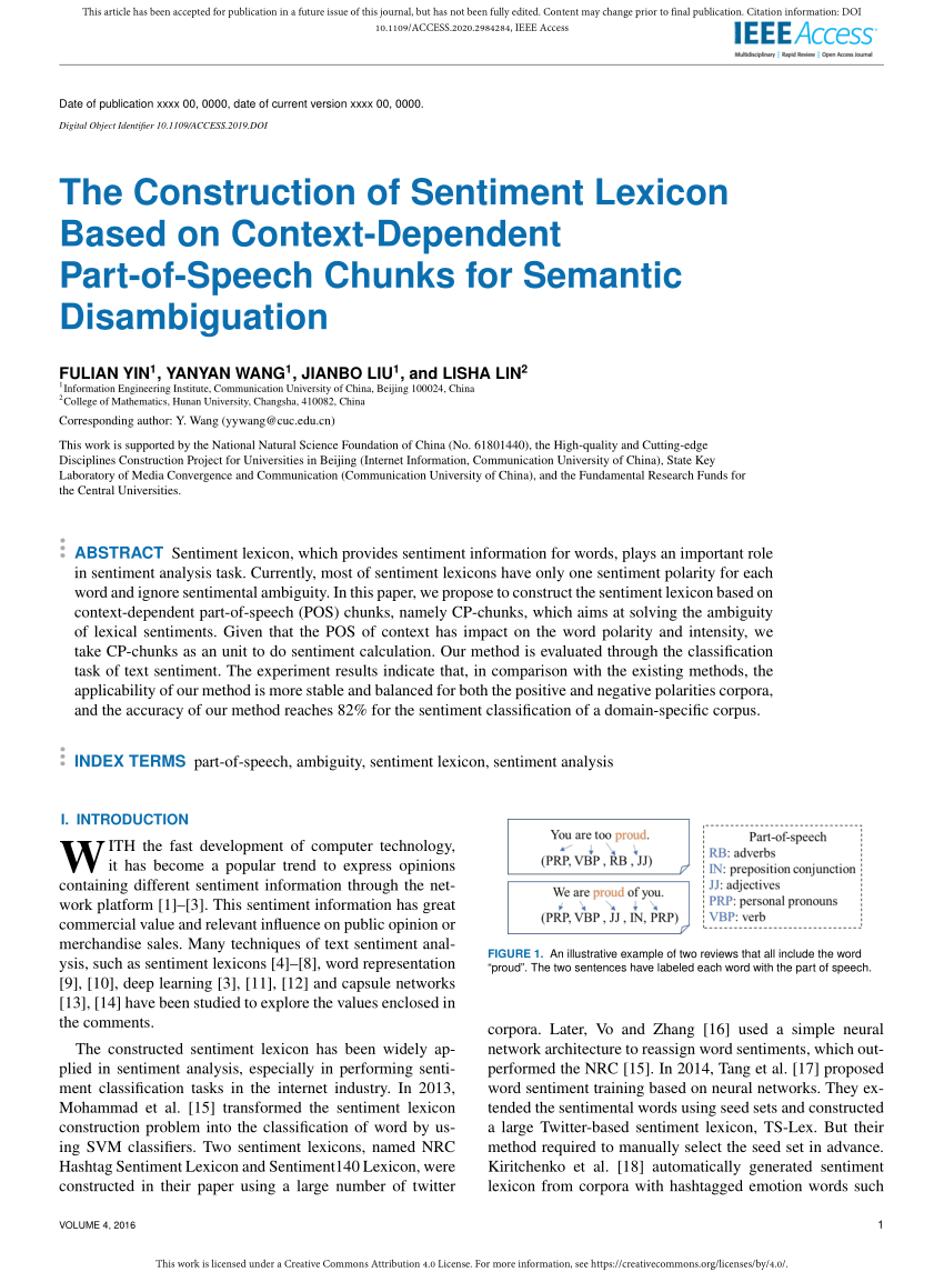 PDF) The Construction of Sentiment Lexicon Based on Context ...