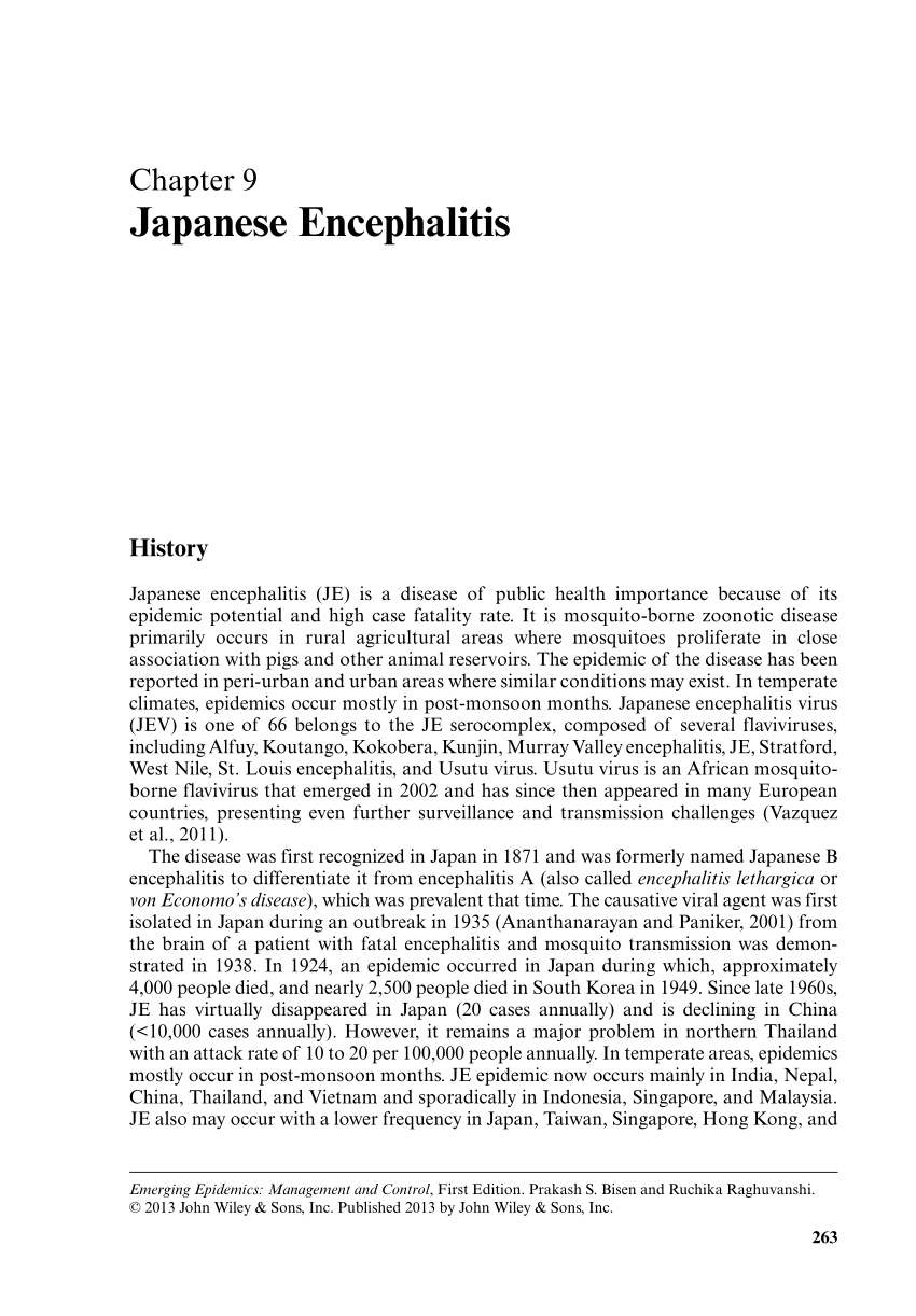 research articles on japanese encephalitis