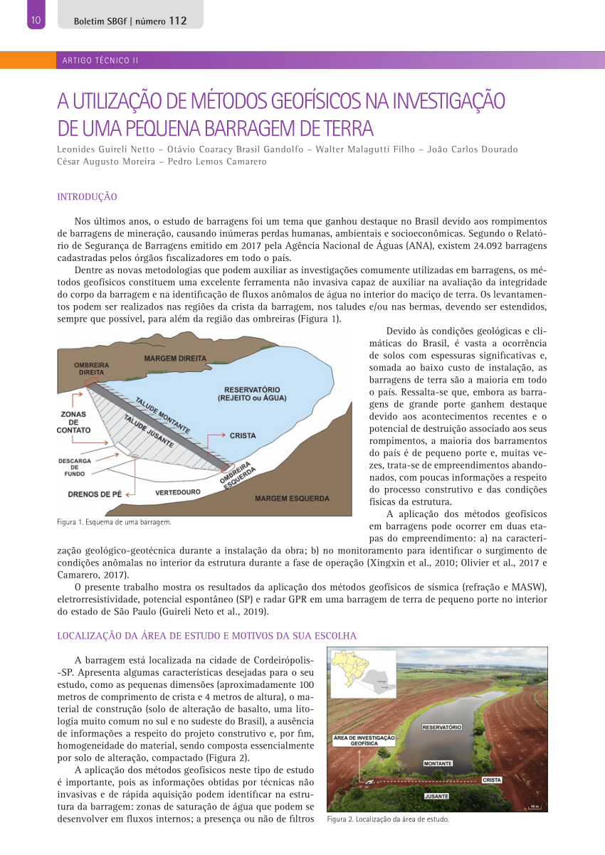 Fluxo nos solos e os problemas geotécnicos em barragens de terra