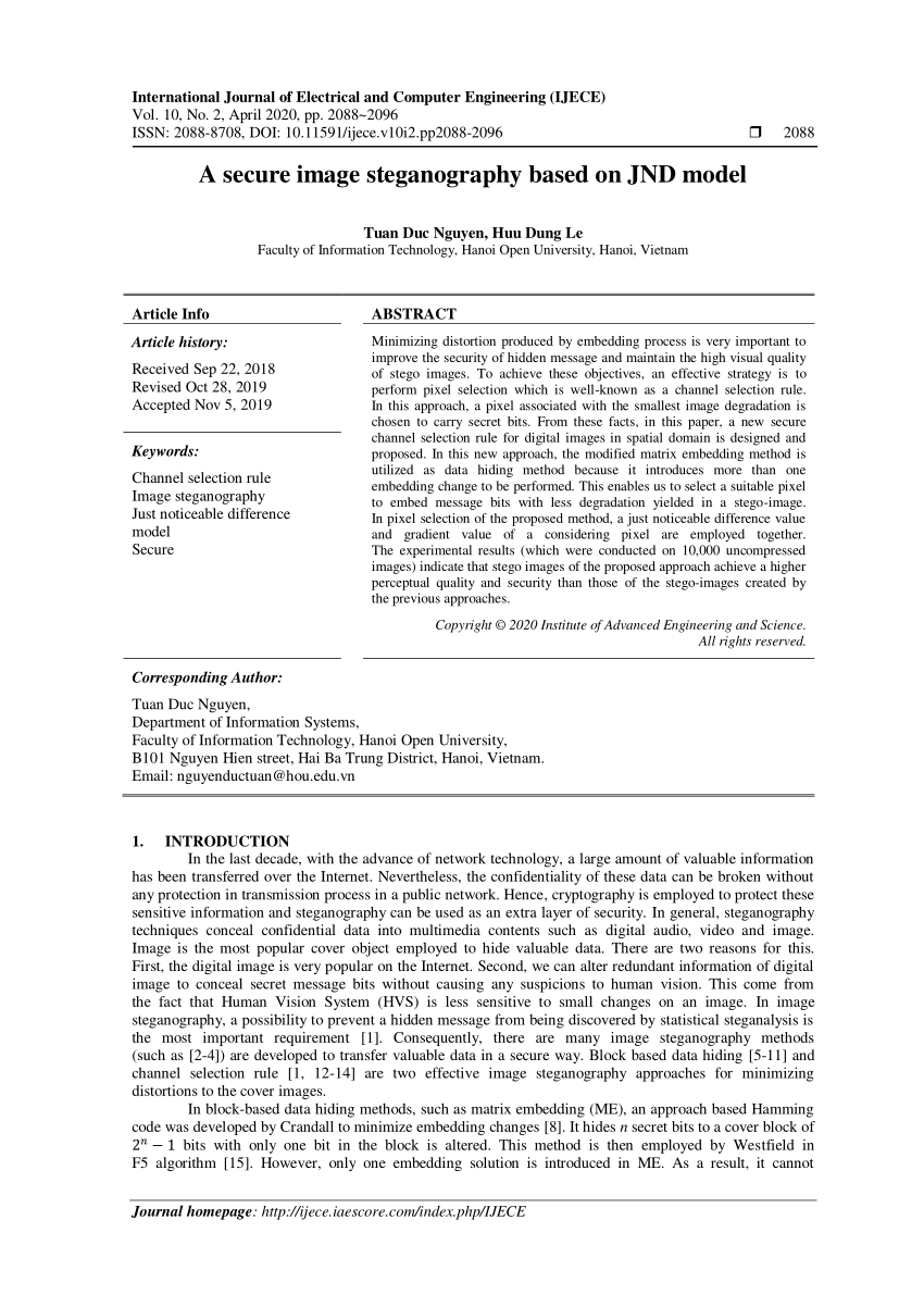 research paper based on steganography