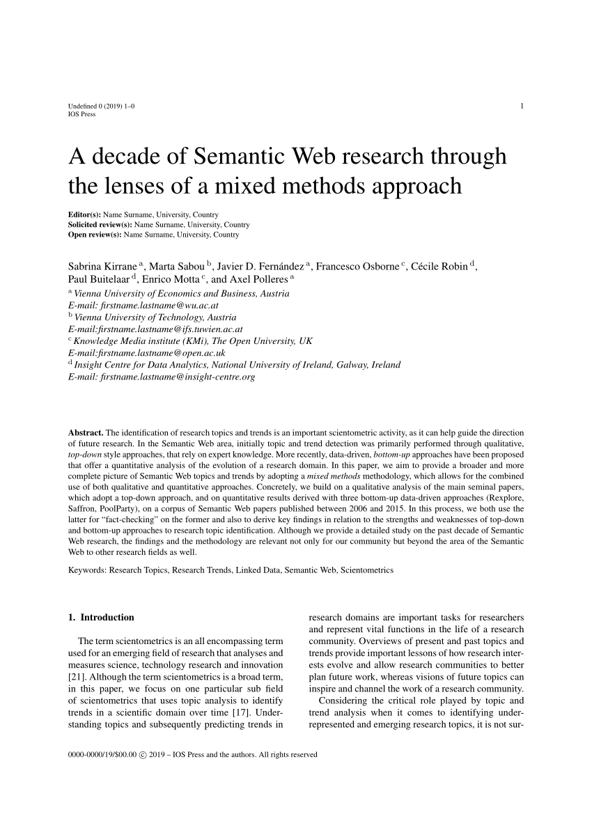 semantic web research papers pdf