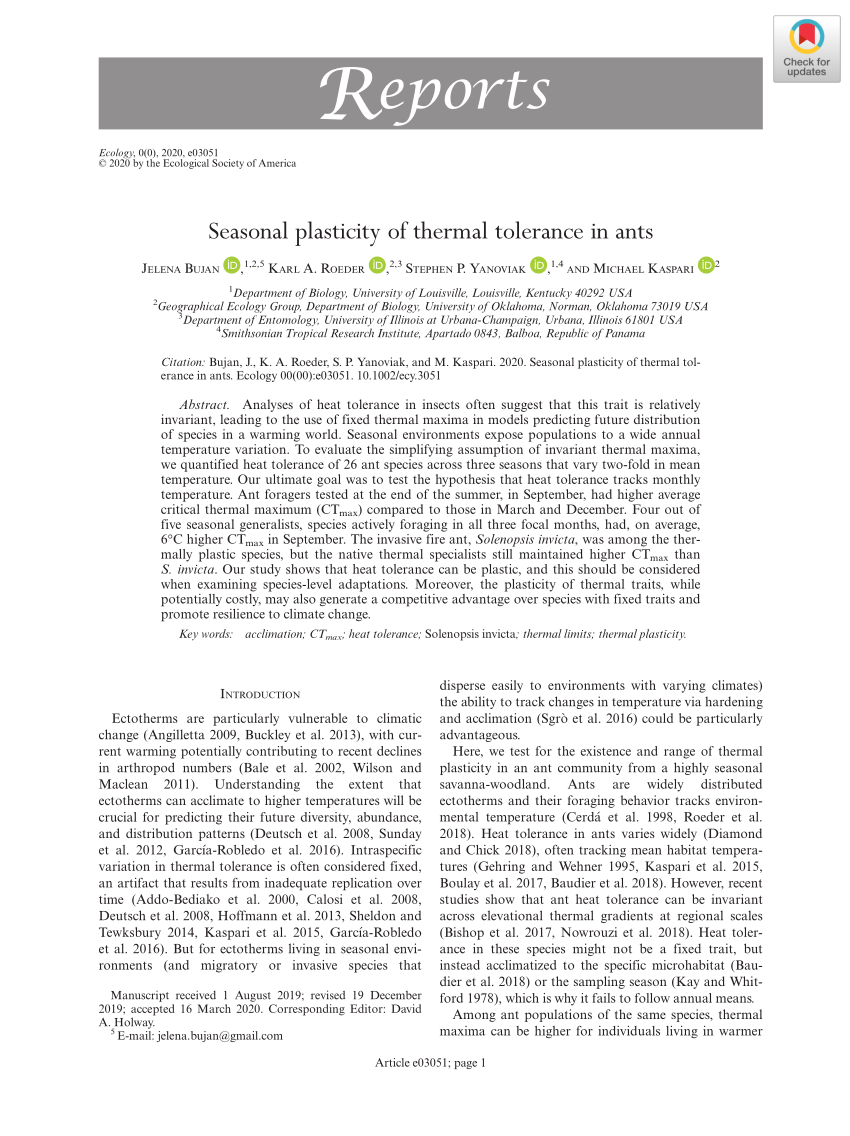 High thermal tolerance in high‐elevation species and laboratory‐reared  colonies of tropical bumble bees - Gonzalez - 2022 - Ecology and Evolution  - Wiley Online Library