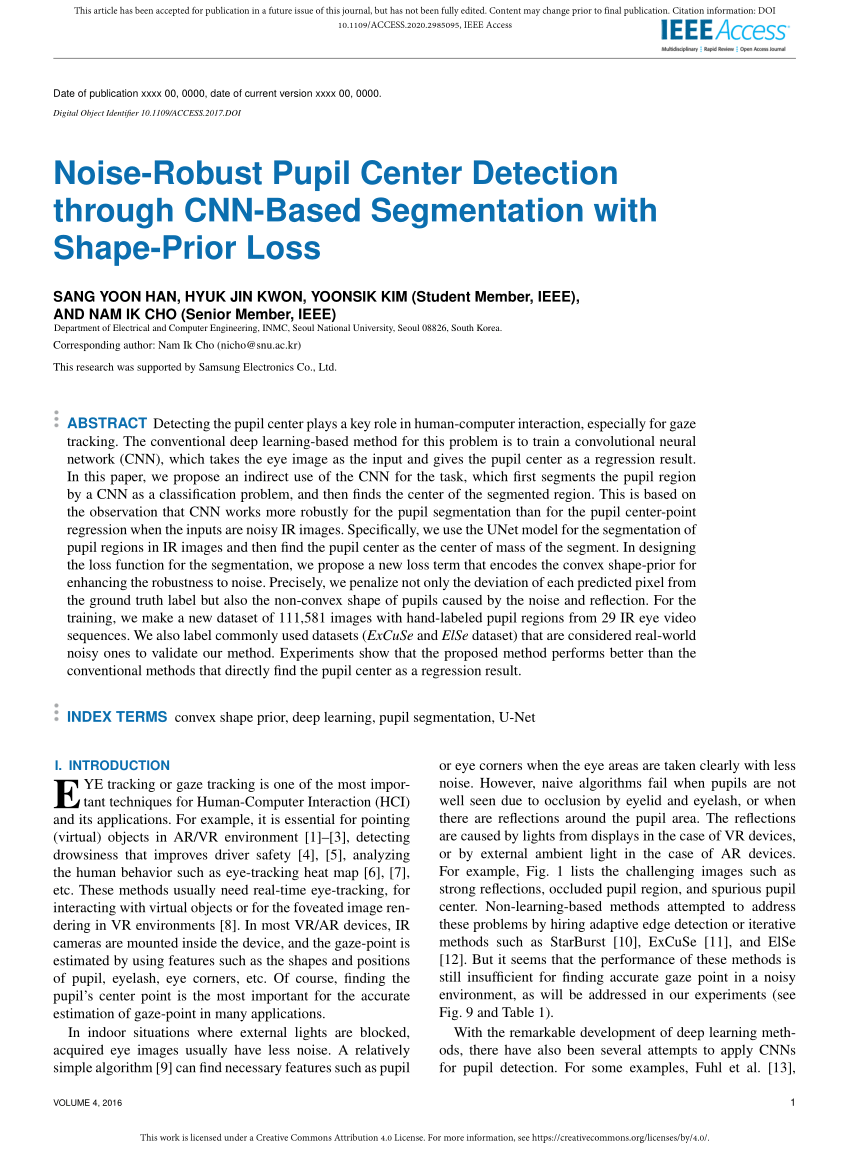 PDF) Noise-Robust Pupil Center Detection through CNN-Based ...