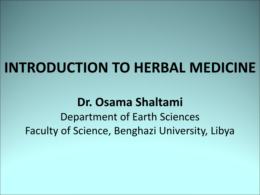 thesis statement about herbal medicine