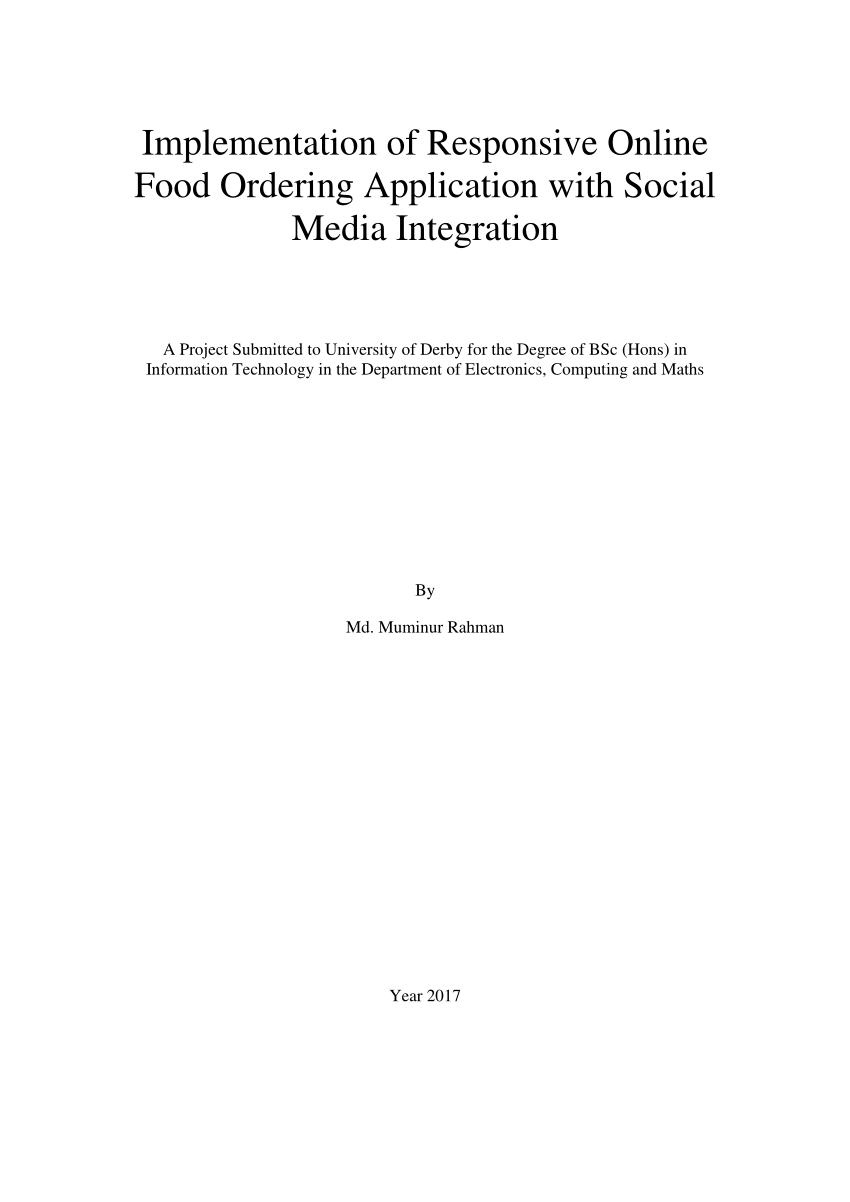 online food ordering system project