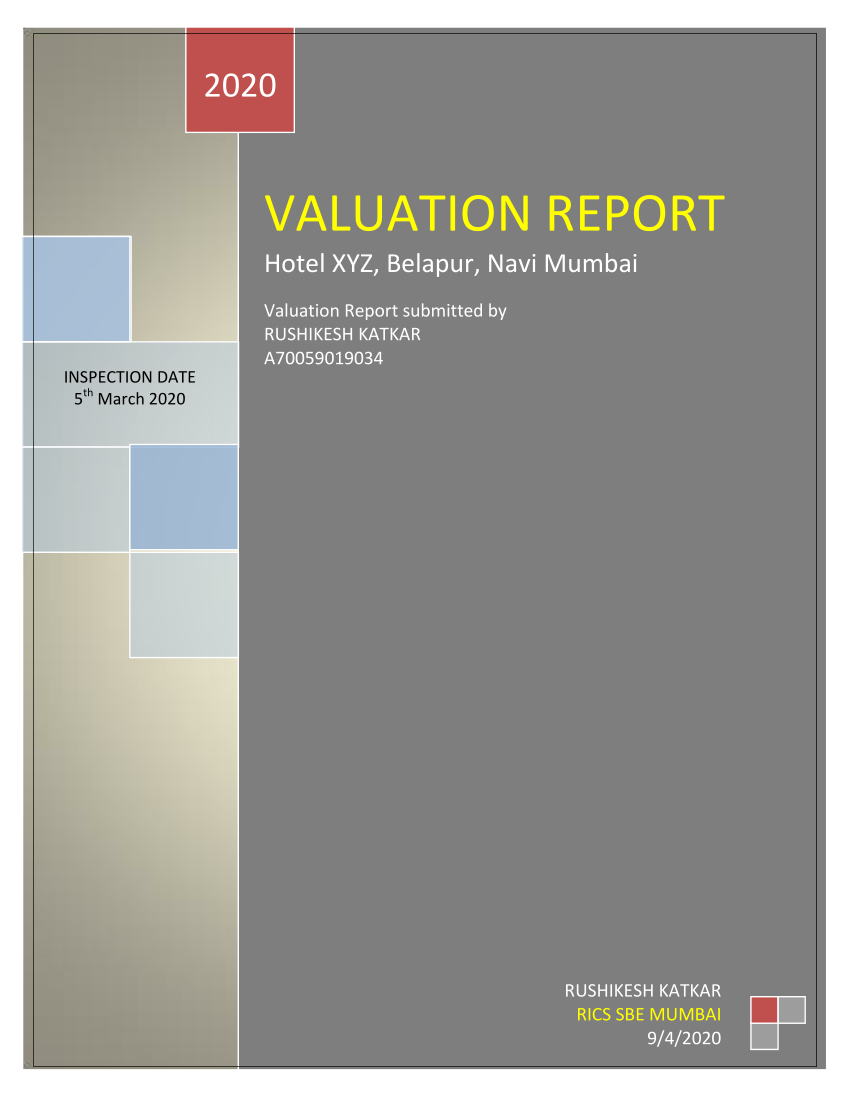 (PDF) Valuation of Hotel property by focusing on RICS valuation global