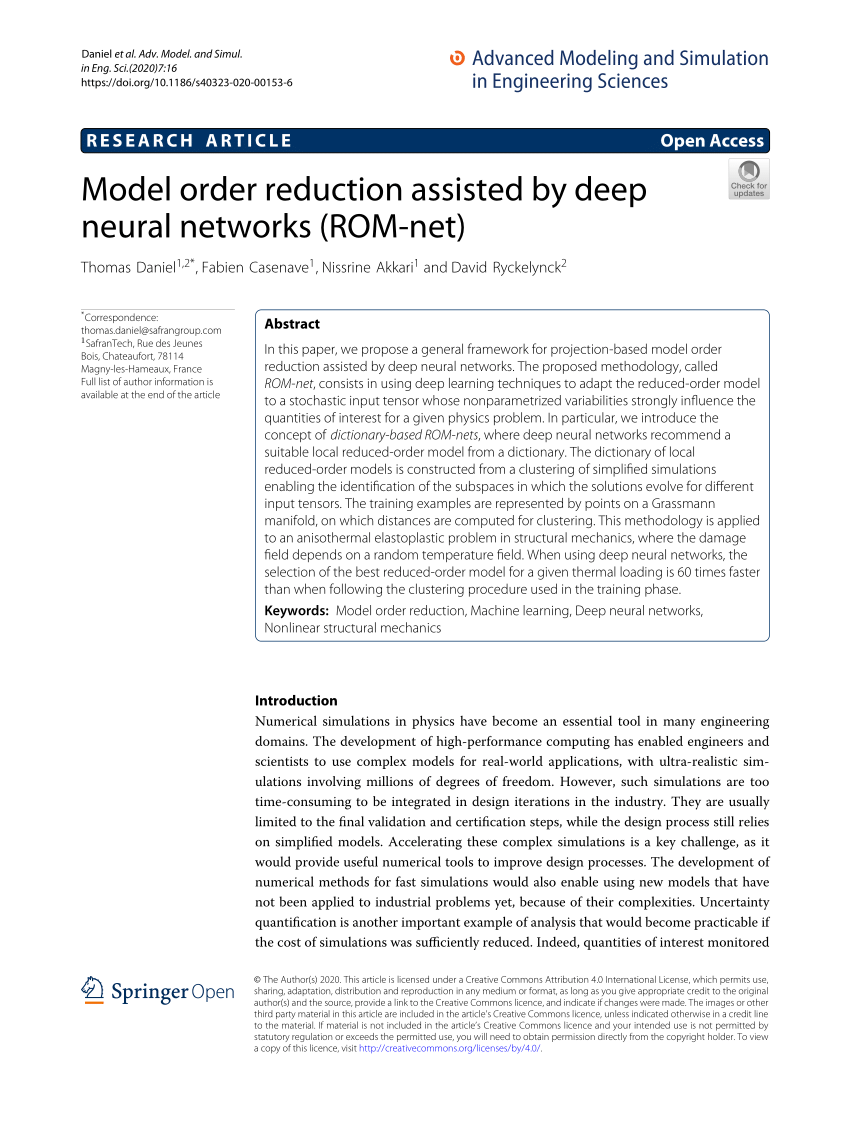 Pdf Model Order Reduction Assisted By Deep Neural Networks Rom Net