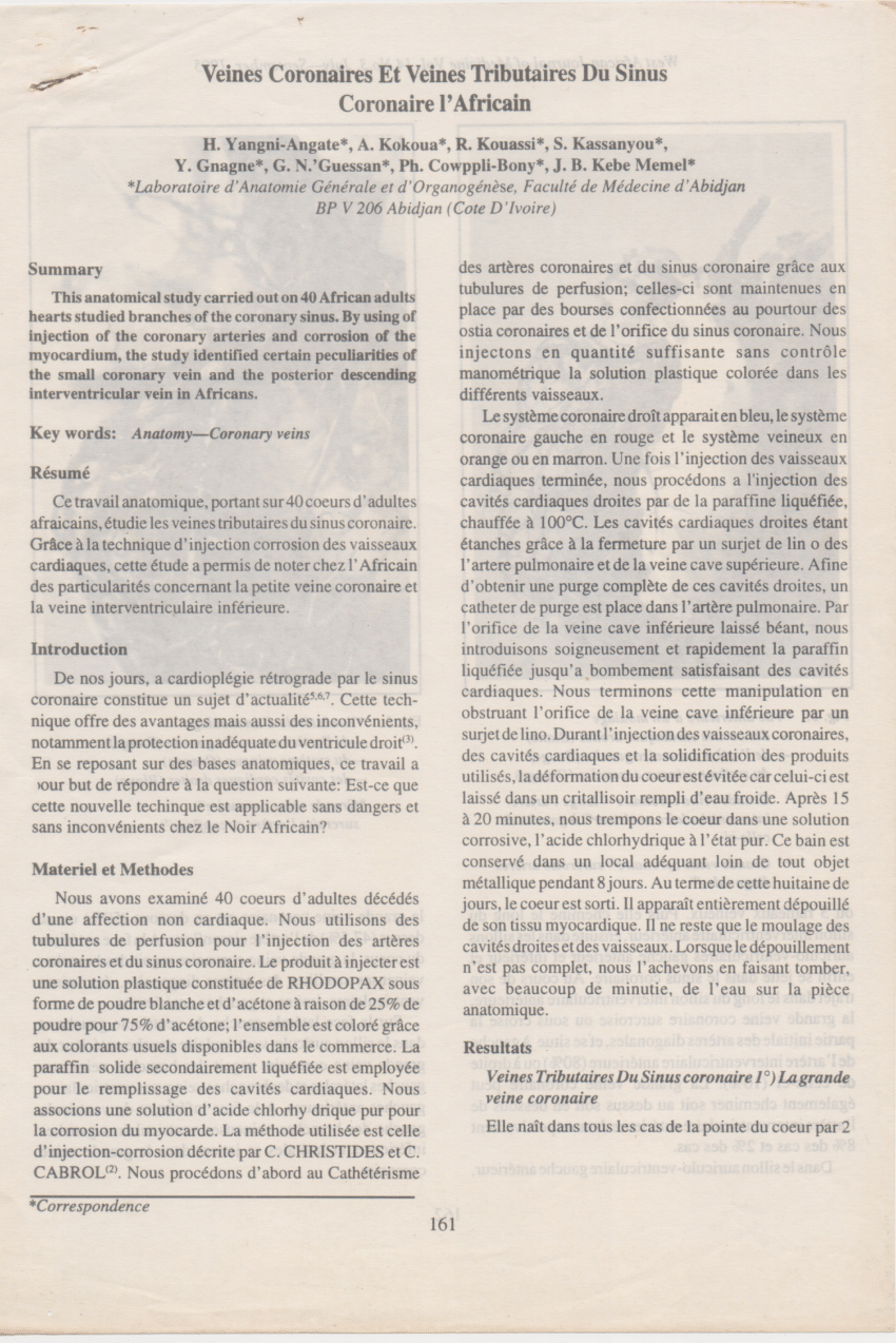 Pdf Human Heart Coronary Veins And Coronary Veins Depending On The Coronary Sinus