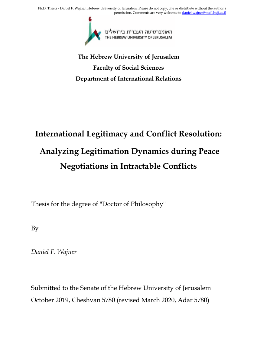 phd thesis on conflict resolution pdf