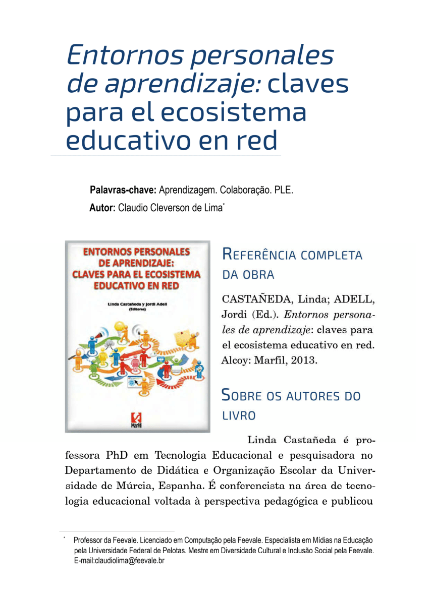 Pdf Entornos Personales De Aprendizaje Claves Para El Ecosistema Educativo En Red 5607