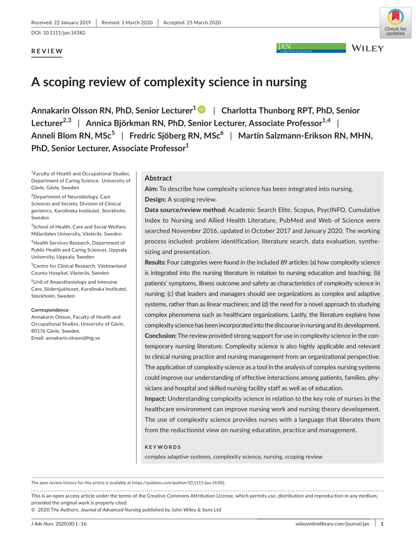 scoping review nursing literature