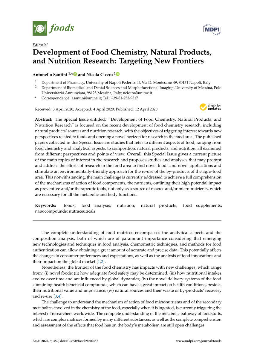 food chemistry research