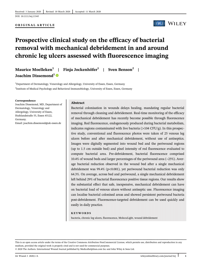 (PDF) Prospective clinical study on the efficacy of bacterial removal ...