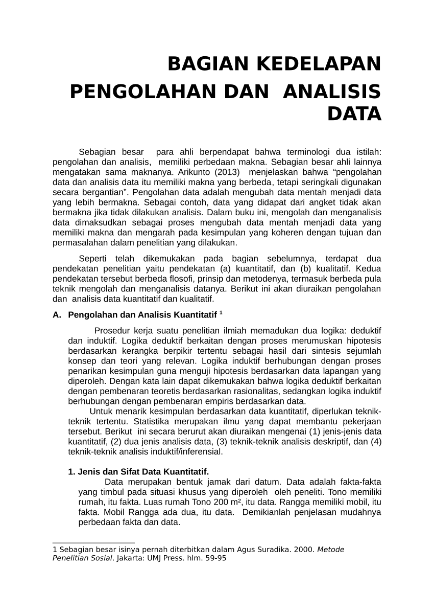 Pdf Teknik Analisis Data