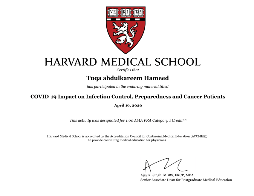 harvard medical degree certificate