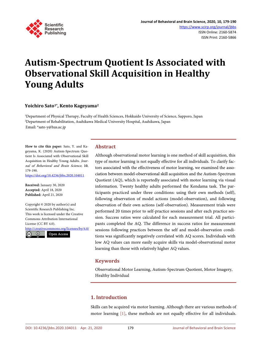 autism spectrum quotient test adults