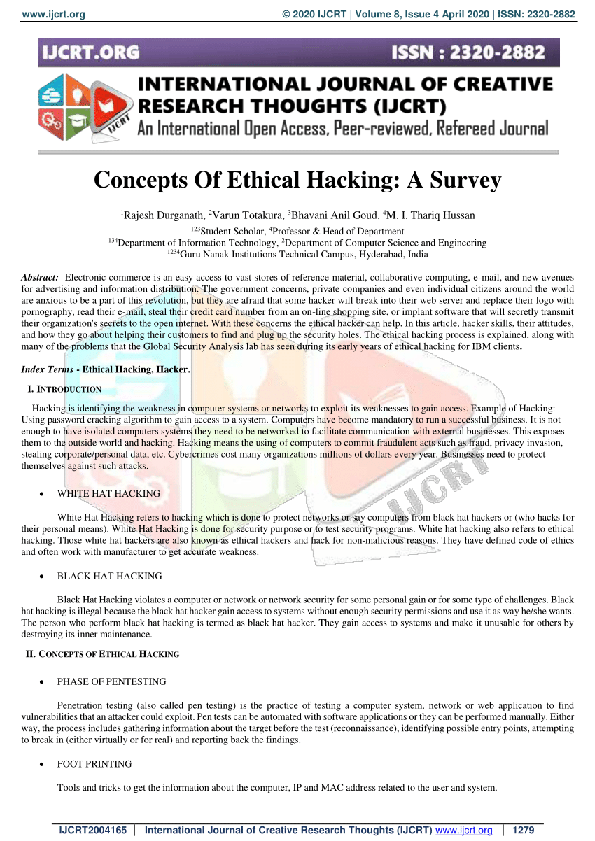 ieee research paper on ethical hacking