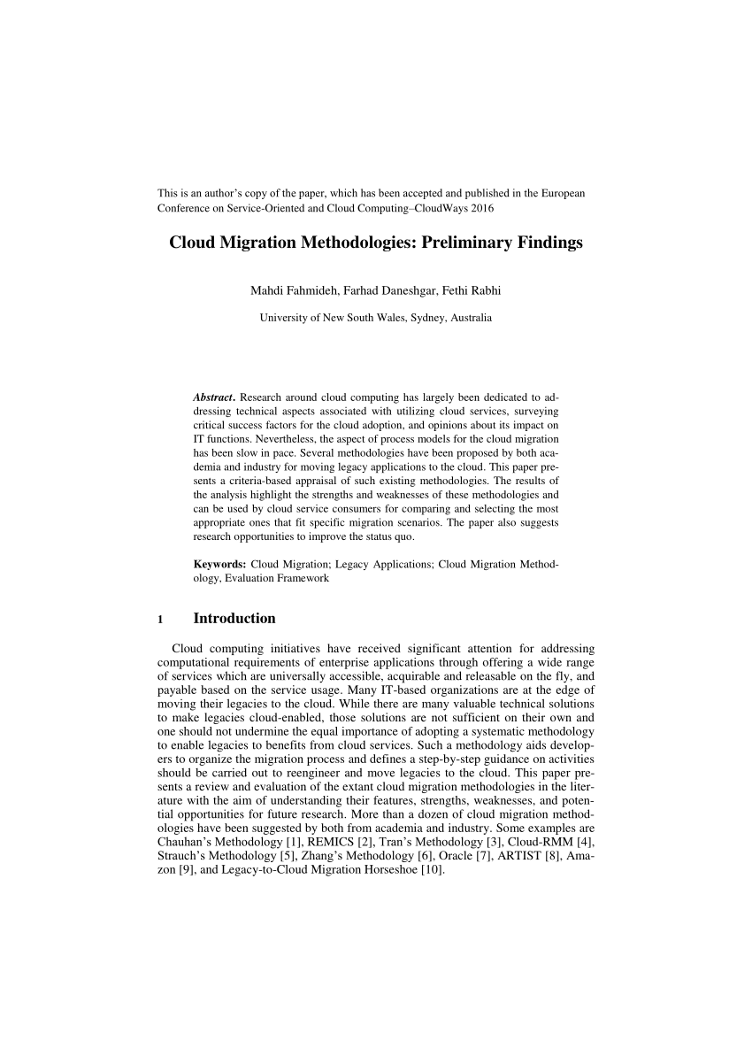 cloud migration research paper