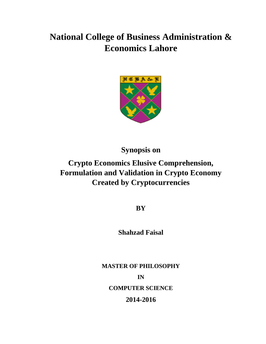 crypto economics pdf