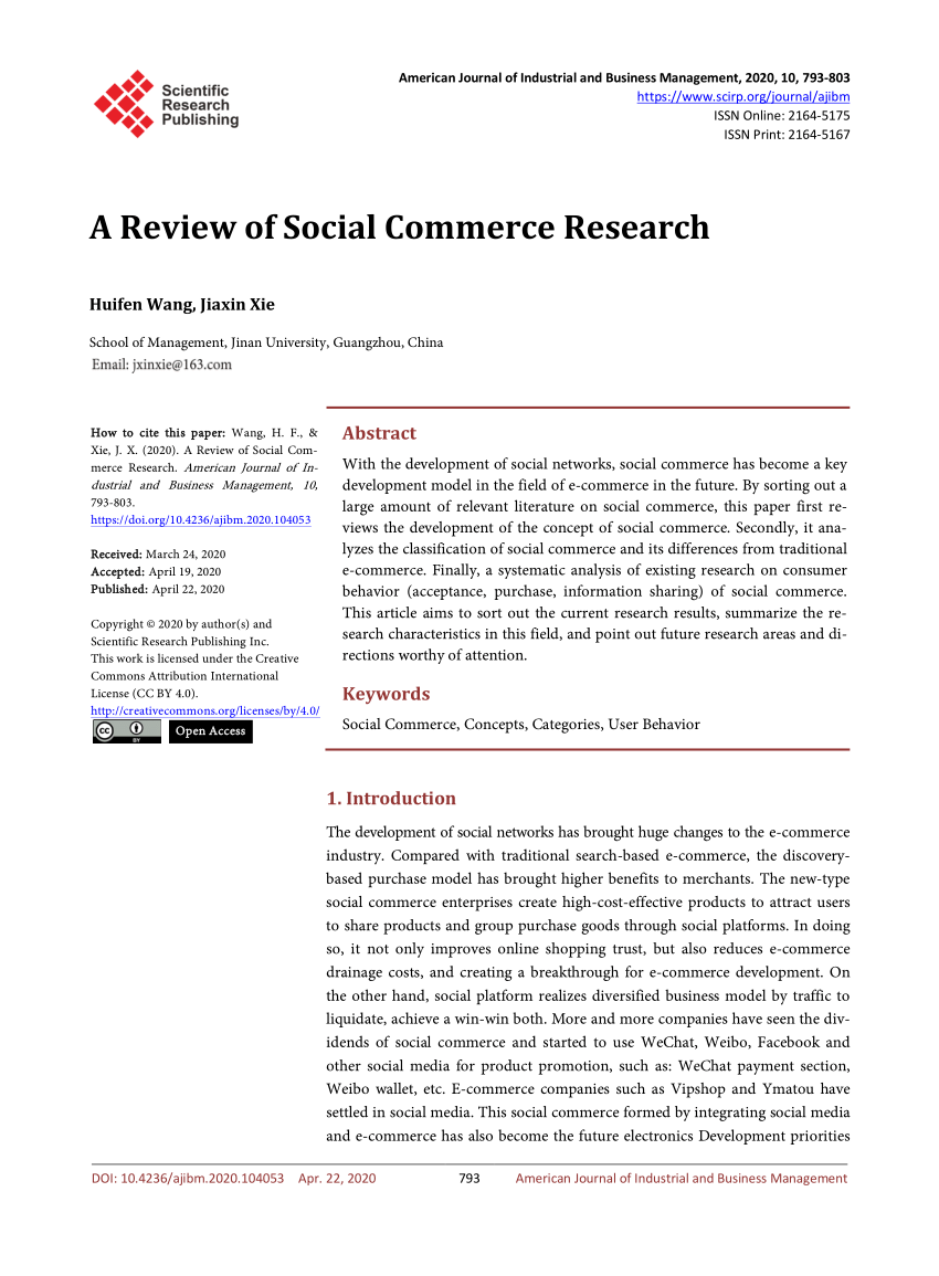 social commerce research