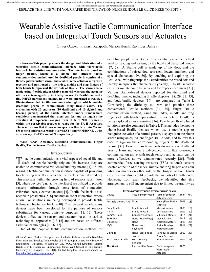 SensAct: The Soft and Squishy Tactile Sensor with Integrated Flexible  Actuator - Ozioko - 2021 - Advanced Intelligent Systems - Wiley Online  Library