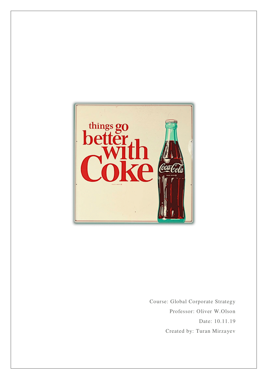 Pdf) The Coca Cola Company