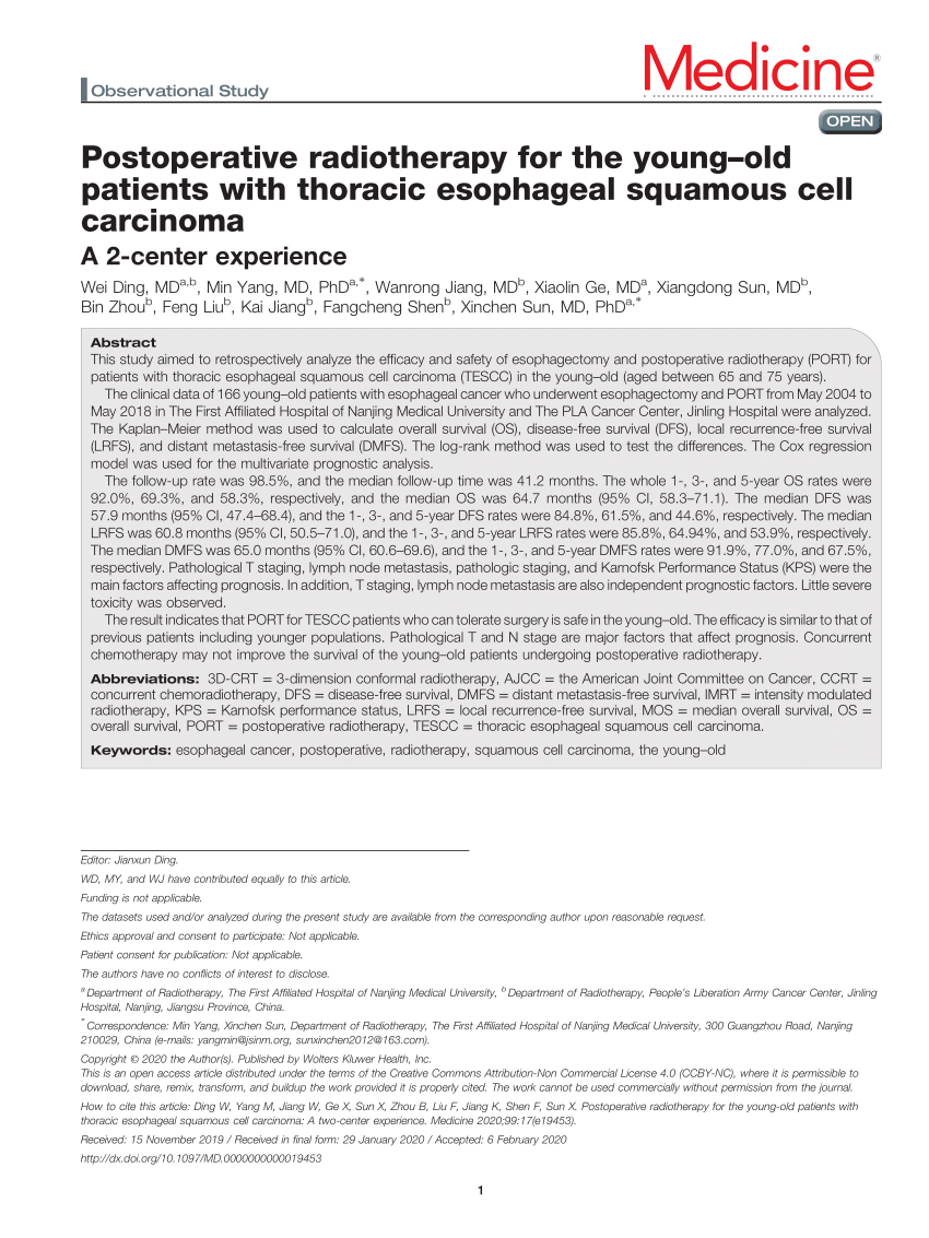 PDF) Postoperative radiotherapy for the 