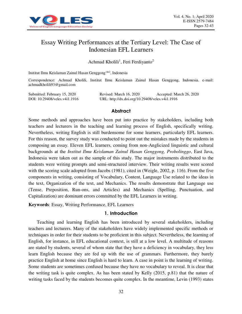 writing at the tertiary level in research methodology