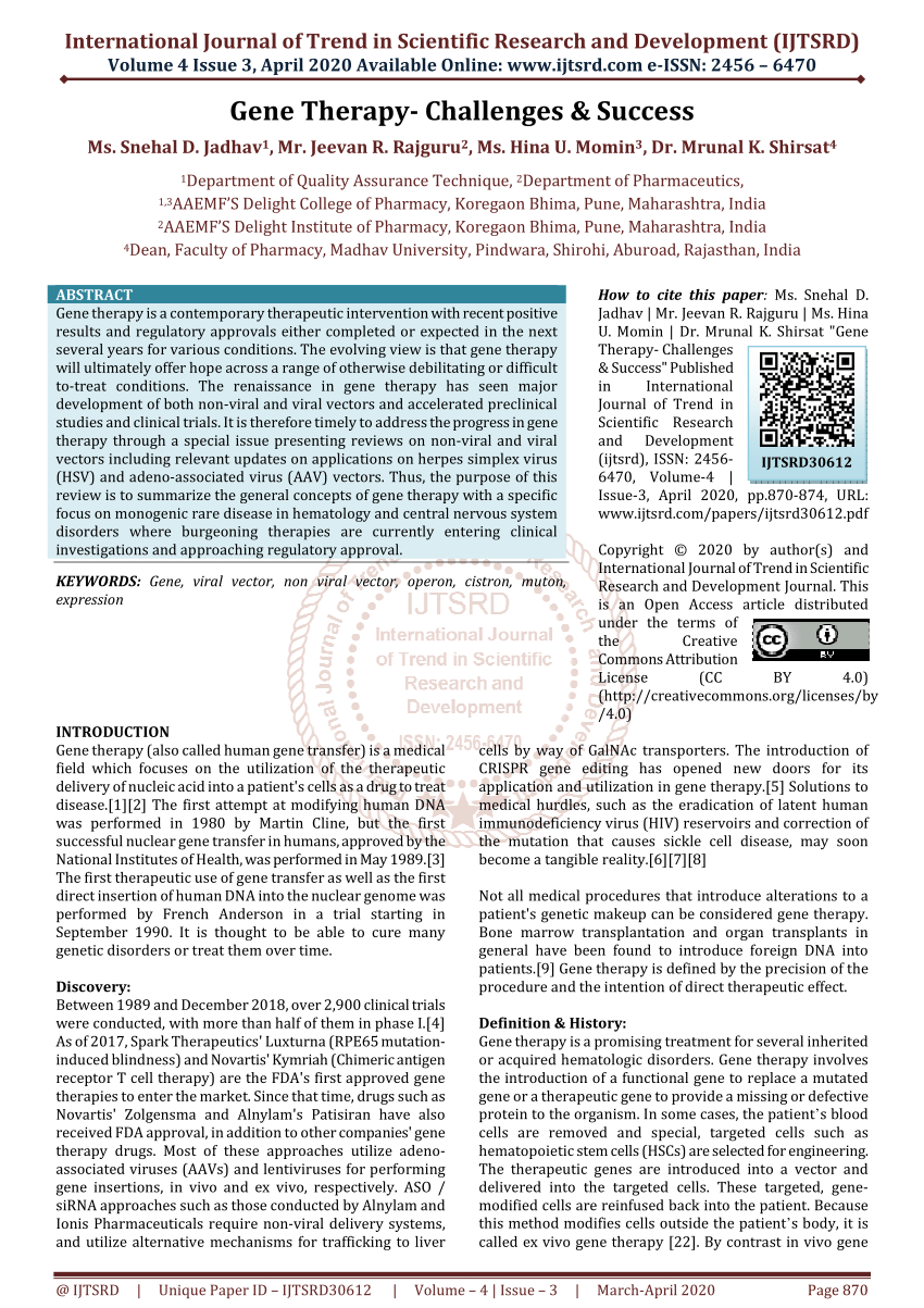 case study about gene therapy