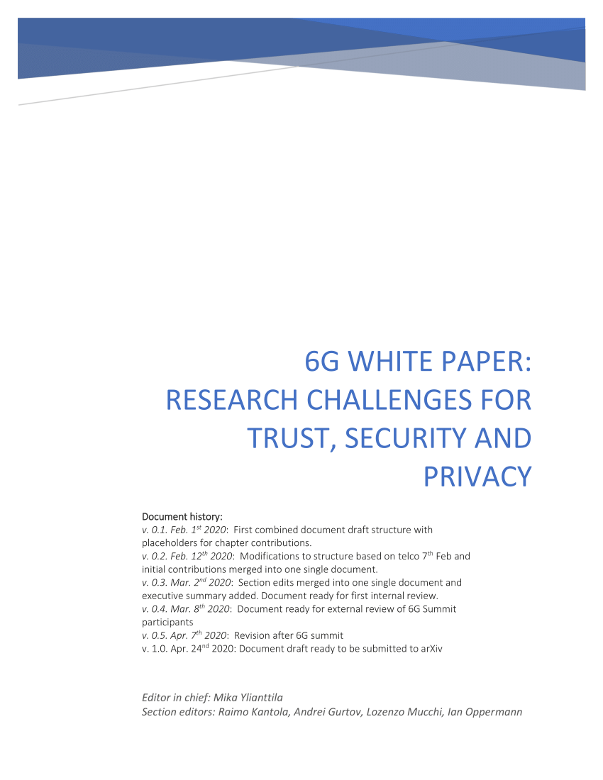 6g white paper research challenges for trust security and privacy