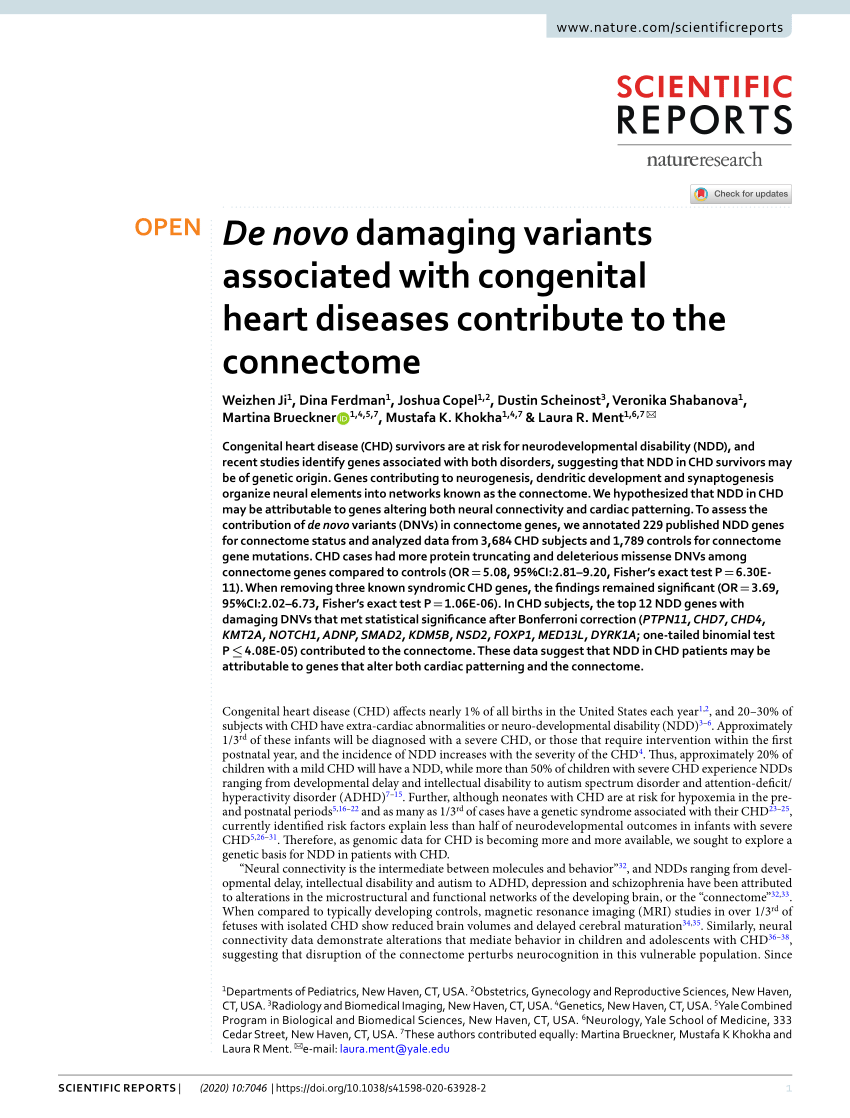 PDF) Identification of de novo EP300 and PLAU variants in a