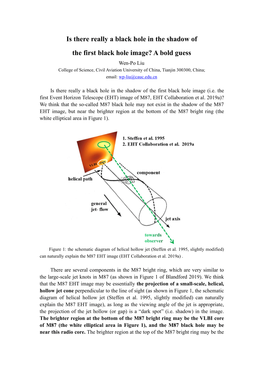 black hole research paper pdf
