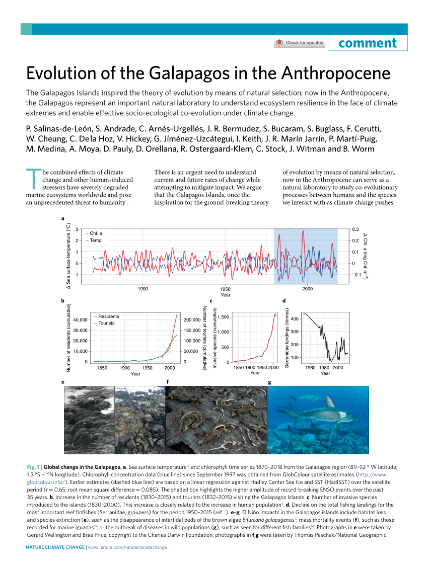 Multiple anthropogenic stressors in the Galápagos Islands' complex