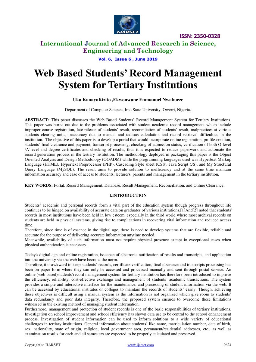 record management system thesis pdf