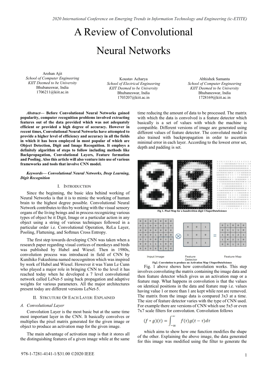 convolutional neural network research paper pdf