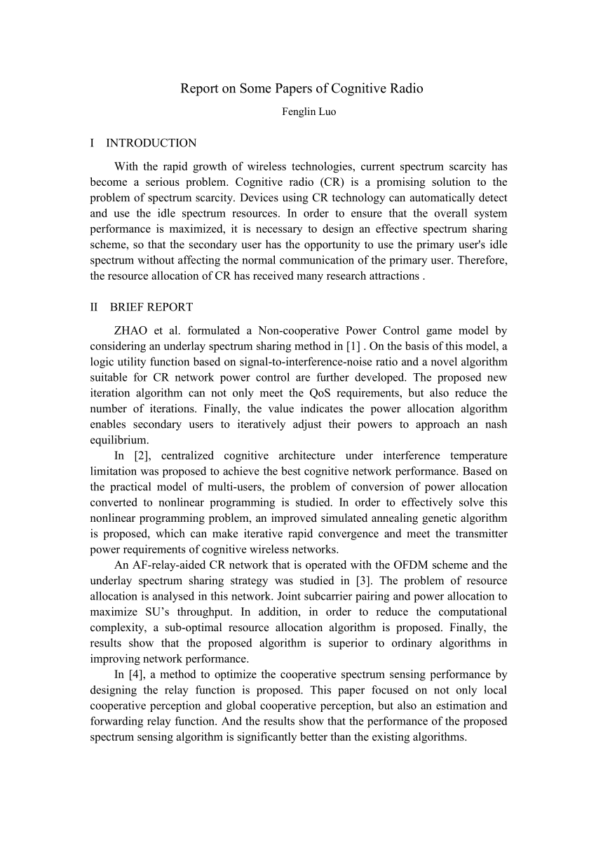 cognitive radio research paper pdf