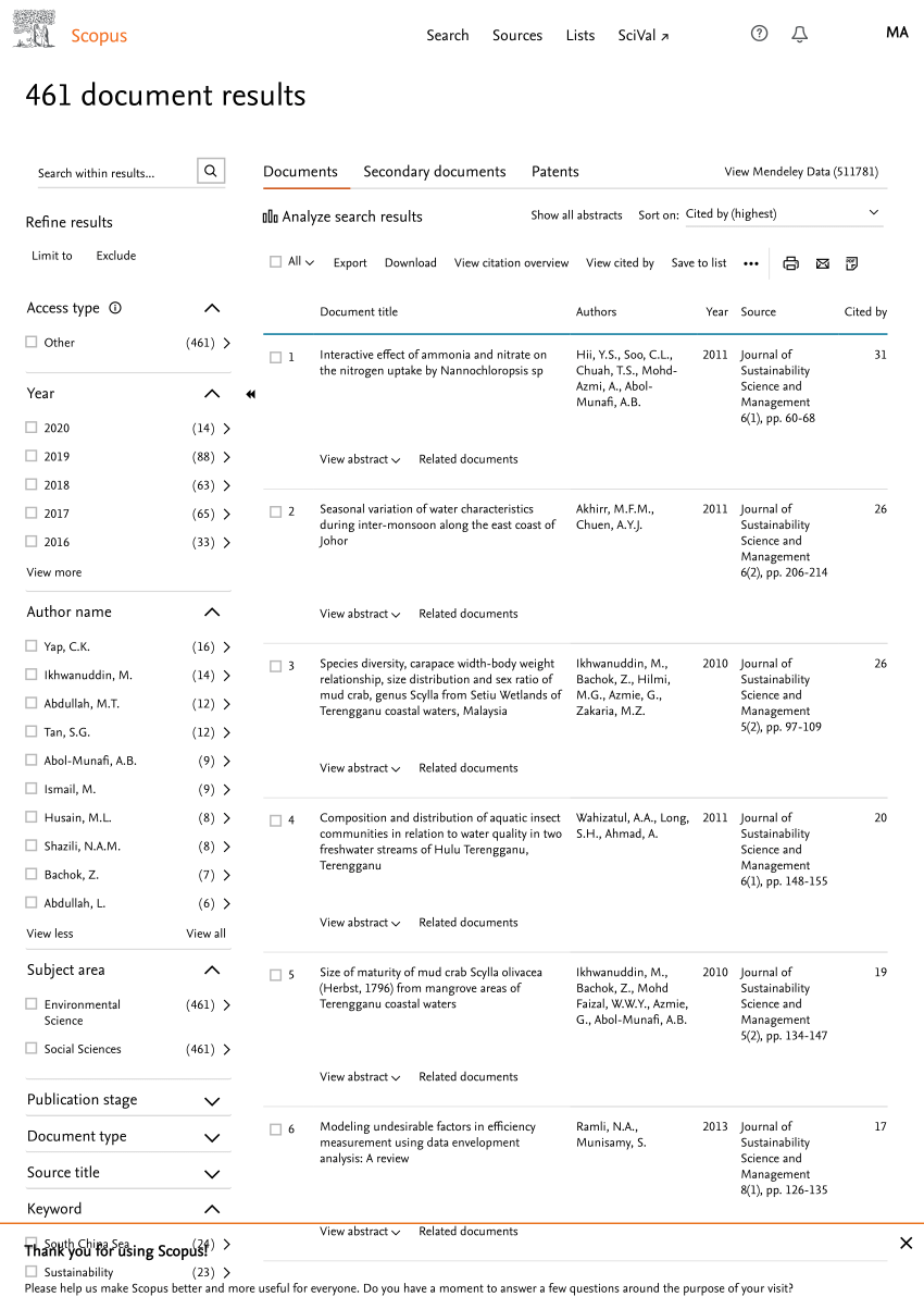 (PDF) Scopusindexed 461 Documents from the Journal of Sustainability