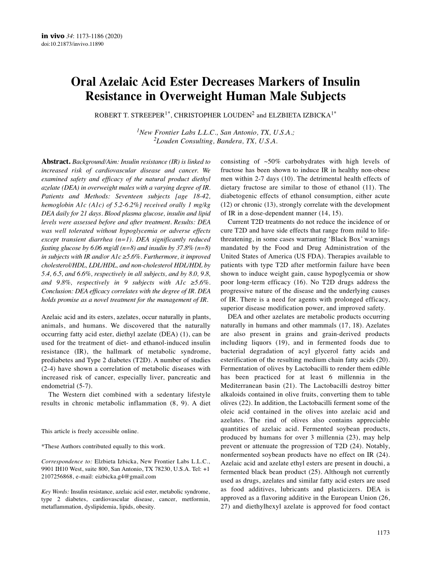 Diethyl Azelate for the Treatment of Brown Recluse Spider Bite, a Neglected  Orphan Indication